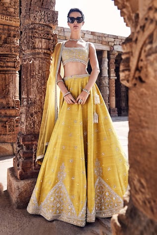 MATSYA Royal Pyramid Dori Work Bridal Lehenga Set 