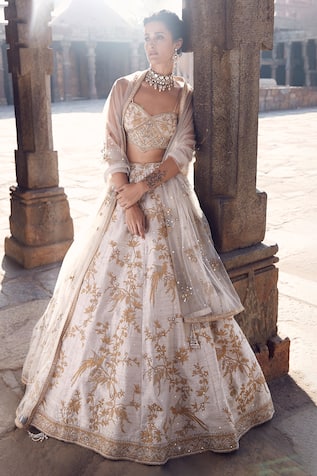 MATSYA Sona Kora Embroidered Bridal Lehenga Set 