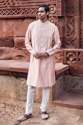 MATSYA Gulab Nawab Embroidered Kurta Set 