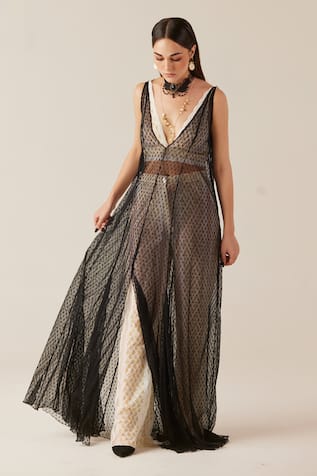 Therealb Polka Dot Print Tunic Pant Set 