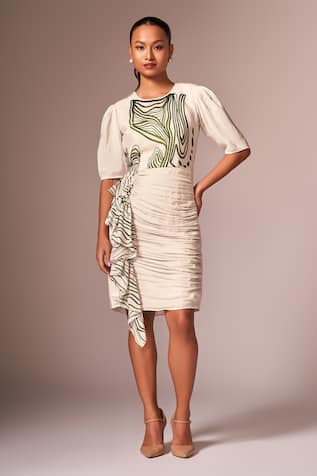 neetiandmudita Abstract Print Dress 