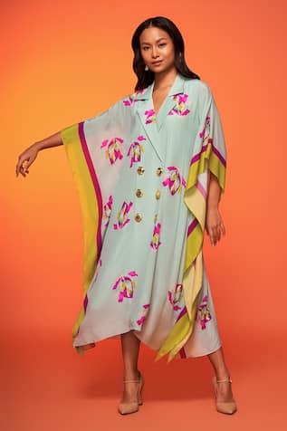 neetiandmudita Vintage Floral Print Kaftan 