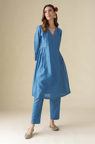 Mushio Vaayu Chanderi Kurta With Pant 