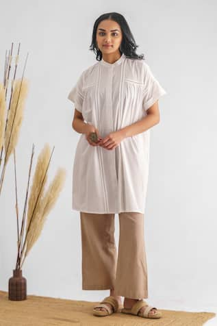 Mushio Abhilasha Lace Embellished Shirt Kurta & Pant Set 