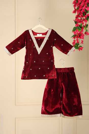 Cute Couture Embroidered Kurta & Palazzo Set 