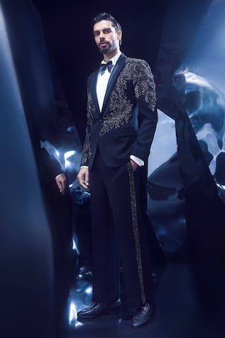 Rohit Gandhi + Rahul Khanna Alcove Embellished Tuxedo Set 