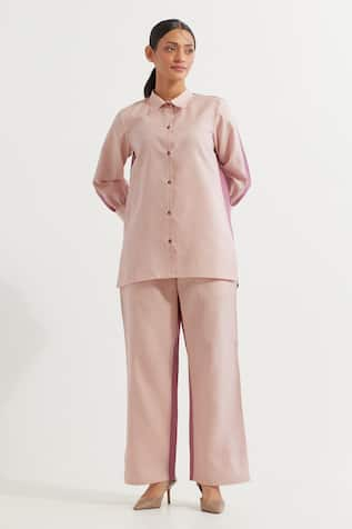 TIC Caroline Color Blocked Shirt & Pant Co-ord Set 