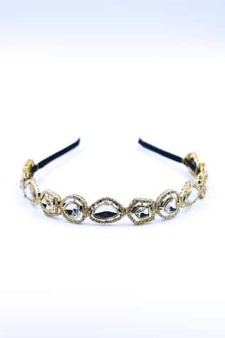 Geometric Carved Embellished Hairband 