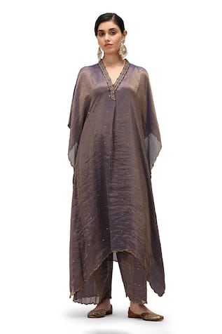 Mimamsaa Amara Embroidered Woven Kaftan Pant Set 