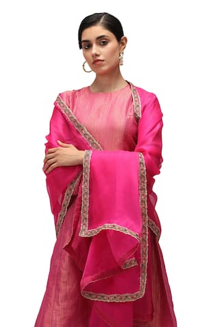 Mimamsaa Dhriti Border Embroidered Dupatta 