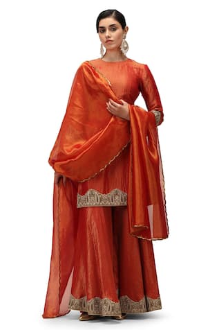 Mimamsaa Hamsika Embroidered Kurta Sharara Set 