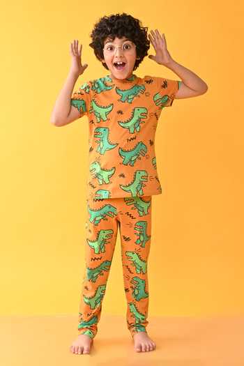Anthrilo Dino Print T-Shirt & Pyjama Set 
