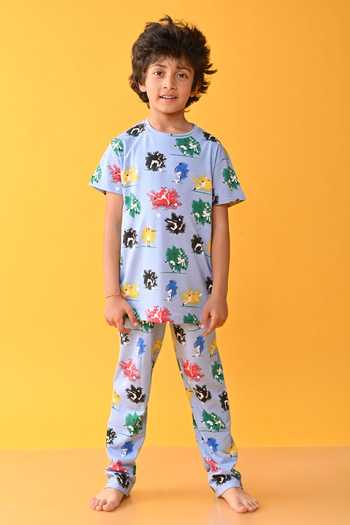 Anthrilo Footballer Print T-Shirt & Pyjama Set 