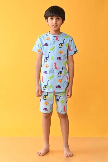 Anthrilo Dinosaur Print T-Shirt & Shorts Set 