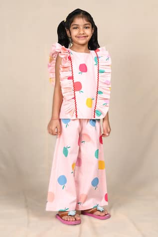 APRICOTKIDS Apples Print Top & Pant Set 