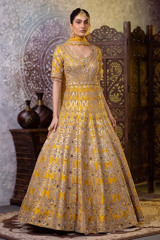 RAJ ARORA Gota Embroidered Anarkali With Dupatta 