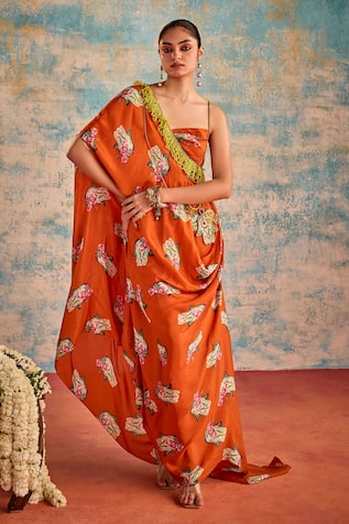 Priyanka Singh Floral Hamsa Print Kaftan 