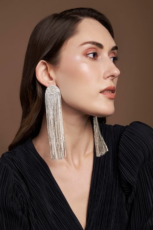 The Jewel Factor Anastasia Cascading Long Earrings 