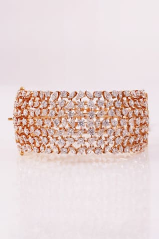 Rayonner Zirconia Stone Cluster Bracelet 