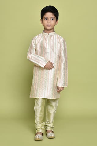 Thread Embroidered Kurta & Churidar Set 