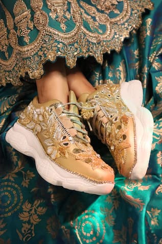 Swarn Mahal Floral Patchwork Sneakers 