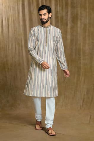 Chevron Print Kurta & Pyjama Set 