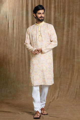 Straight Mandarin Collar Kurta & Pyjama Set 