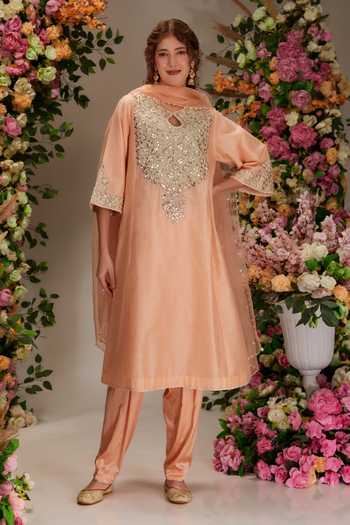 saina kapoor Gota Embellished Yoke Flared Kurta Salwar Set 