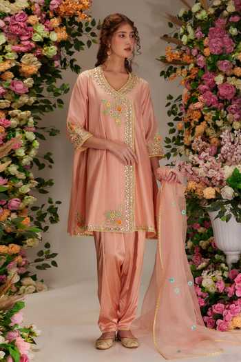 saina kapoor Gota Embellished Angrakha Salwar Set 