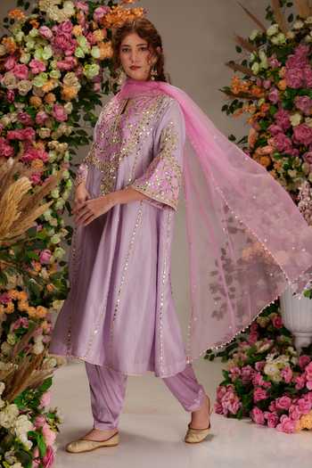 saina kapoor Sequin A-Line Kurta Salwar Set 