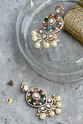 Pearl Embellished Danglers 