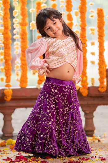 Kirti Agarwal - Pret N Couture Sequin Embroidered Lehenga Blouse Set 