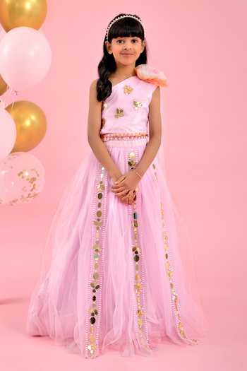 Kirti Agarwal - Pret N Couture Mirror Work Embellished Lehenga Set 