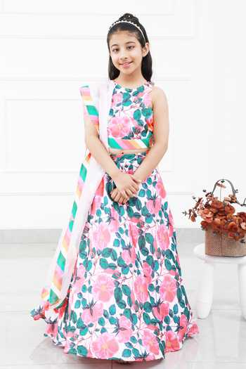 Kirti Agarwal - Pret N Couture Floral Print Lehenga Blouse Set 