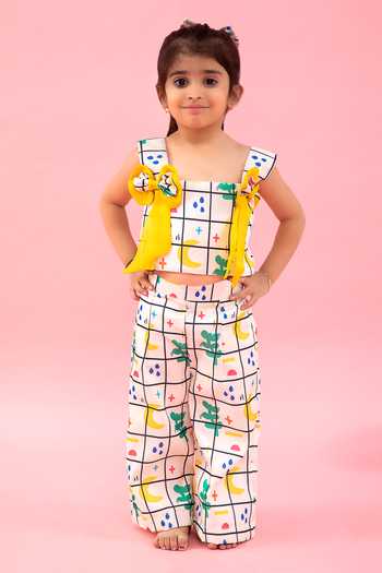 Kirti Agarwal - Pret N Couture Geometric Print Top With Pant 