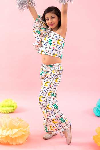 Kirti Agarwal - Pret N Couture Geometric Print Top Pant Set 