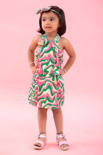 Kirti Agarwal - Pret N Couture Wavy Print Short Dress 