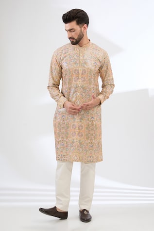 Floral Pattern Kurta & Pant Set 