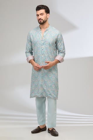 Embroidered & Printed Kurta Set 
