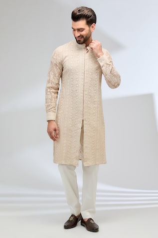 Floral Work Kurta & Pant Set 