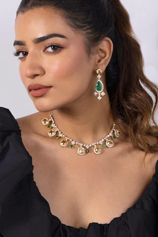 Amaya Moissanite Embellished Earrings 