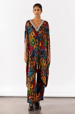 Studio Rigu Wildflower Print Kimono With Pant 