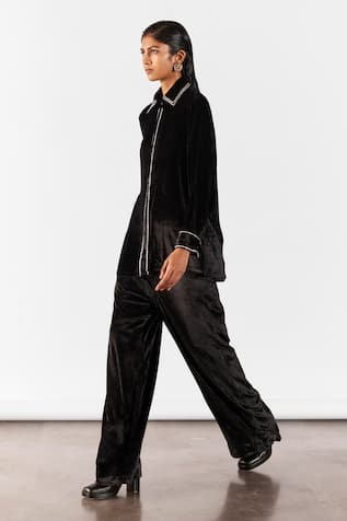 Studio Rigu Miller Velvet Shirt With Pant 