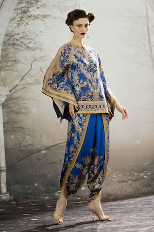 Rajdeep Ranawat Ramona Floral Print Poncho Top 