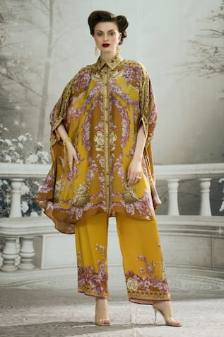 Rajdeep Ranawat Kamara Gathered Sleeve Circular Shirt Tunic 