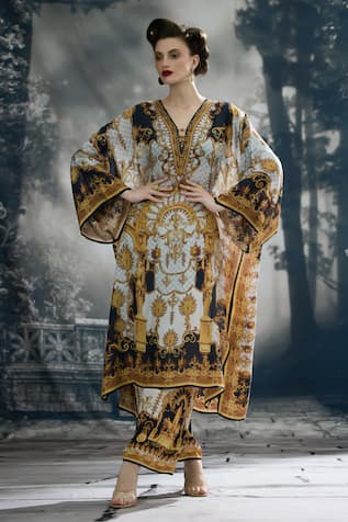 Rajdeep Ranawat Gufrina Royal Garden Print Kaftan 