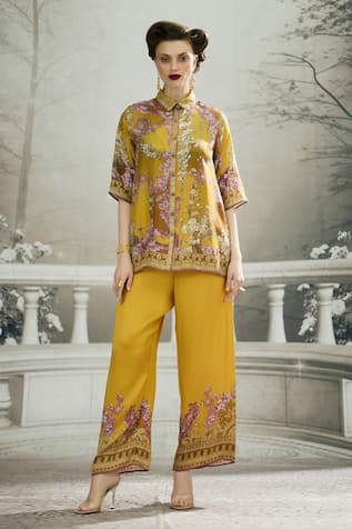 Rajdeep Ranawat Maizah Vintage Iris Print Shirt 