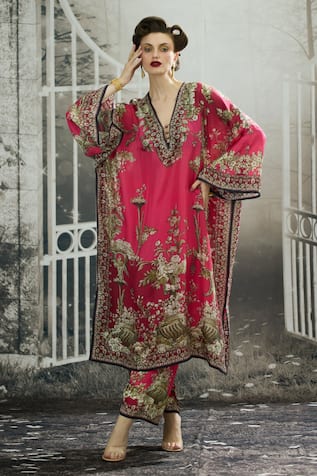 Rajdeep Ranawat Gufrina Garden Print Kaftan 