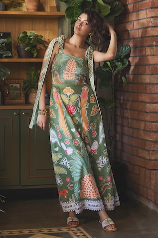 Sonam Parmar Jhawar Imani Garden Print Tie-Up Dress 