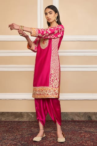 Sheetal Batra Mehnoor Embroidered Kurta & Dhoti Pant Set 